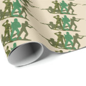 Männer der grünen Armee Geschenkpapier (Rolleneckpunkt)