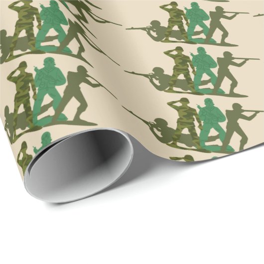 Männer der grünen Armee Geschenkpapier (Rolleneckpunkt)