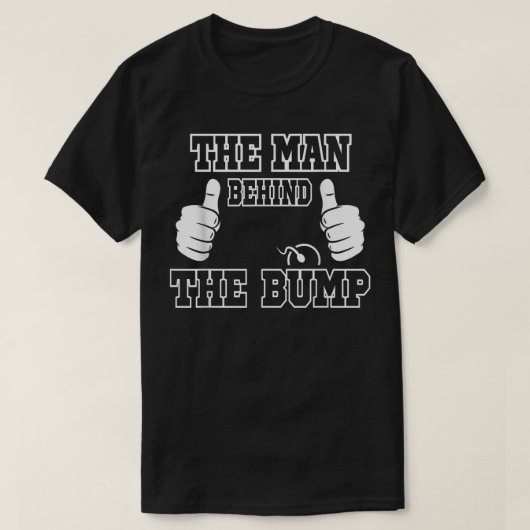 Männer der Mann hinter der Bump-Baby-Dusche für Ma T-Shirt (Design vorne)