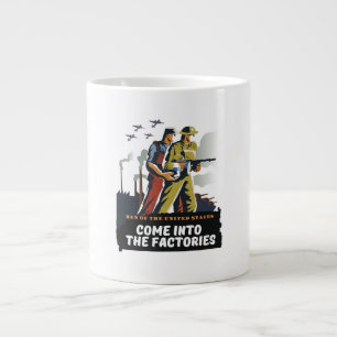 Männer der Staaten, Poster des zweiten Weltkriegs Jumbo-Tasse