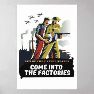 Männer der Vereinigten Staaten, WW2-Plakat Poster