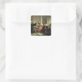 Männer des Fortschritts Quadratischer Aufkleber (Tasche)