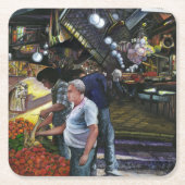 Männer des Handels, Jerusalem Rechteckiger Pappuntersetzer (Vorderseite)