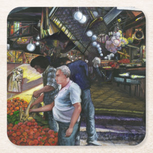 Männer des Handels, Jerusalem Rechteckiger Pappuntersetzer