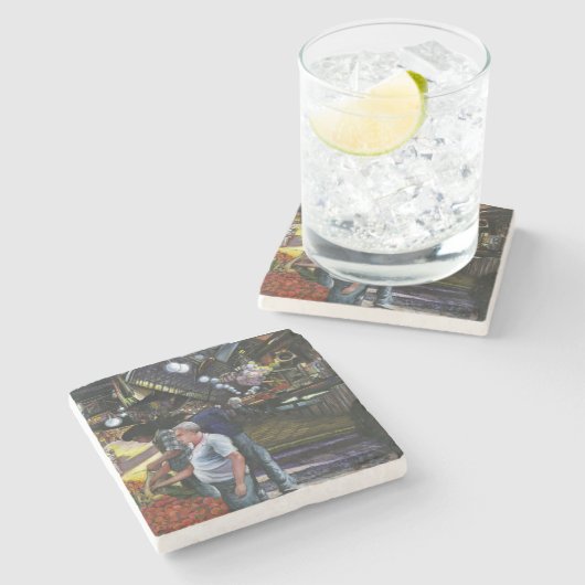 Männer des Handels, Jerusalem Steinuntersetzer (Seitenansicht)