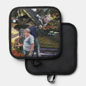 Männer des Handels, Jerusalem Topflappen (Vorderseite/Rückseite)