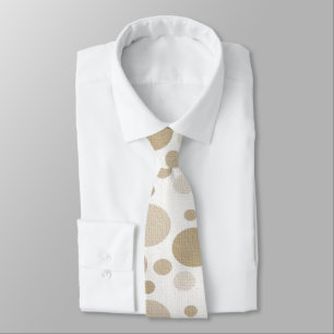 Männer Designer Krawatte Beige Circles