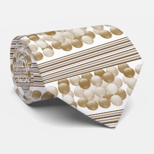 Männer Designer Krawatte Beige Streifen