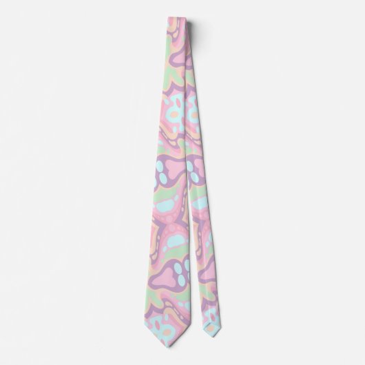 Männer Designer Krawatte Happy Colorful Pastel (Vorderseite)