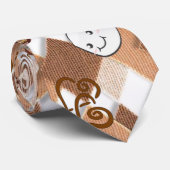 Männer Designer Krawatte Hot Chocolate Marshmallow (Gerollt)