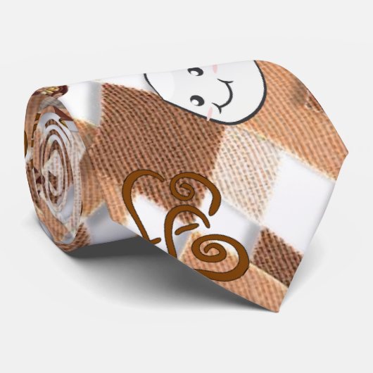 Männer Designer Krawatte Hot Chocolate Marshmallow (Gerollt)