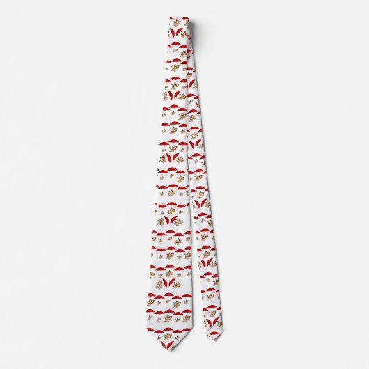 Männer Designer Krawatte Rote Schirme (Vorderseite)