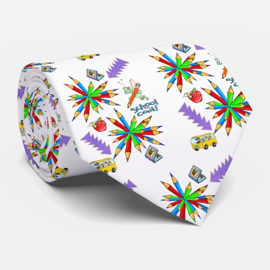Männer Designer-Krawatte Zurück zur Schule ist Coo Krawatte (Gerollt)