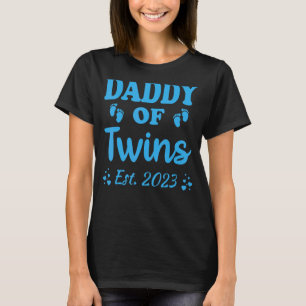 Männer, die 2023 zum Papa der Zwillinge Schwangers T-Shirt