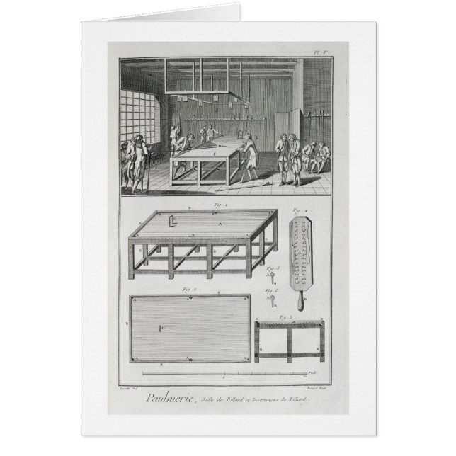 Männer, die Billard, vom 'Encyclopedie DES spielen (Vorne)