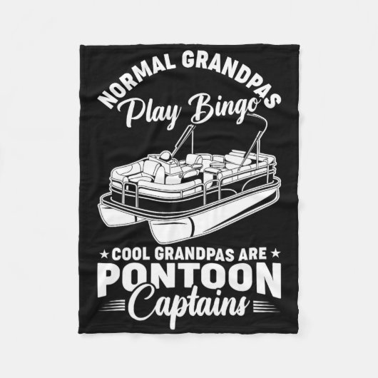 Männer, die Coole Grandpas fahren, sind Pontoon Ca Fleecedecke (Vorderseite)
