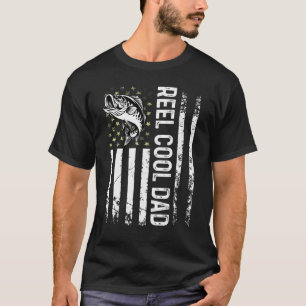 Männer, die die Flagge der USA fischen, tragen Coo T-Shirt