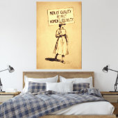 Männer, die die Gleichberechtigung der Frau respek Leinwanddruck (Insitu (Schlafzimmer))