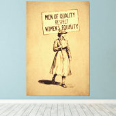 Männer, die die Gleichberechtigung der Frau respek Leinwanddruck (Insitu (Holzboden))