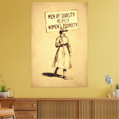 Männer, die die Gleichberechtigung der Frau respek Leinwanddruck (Insitu (Wohnzimmer))