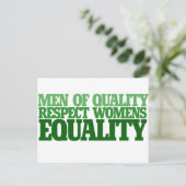 Männer, die die Gleichberechtigung der Frauen resp Postkarte (Stehend Vorderseite)