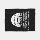 Männer, die einen Bart anbauen, sind natürlich. Fleecedecke (Vorderseite (Horizontal))