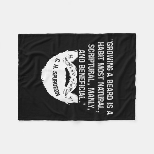 Männer, die einen Bart anbauen, sind natürlich. Fleecedecke (Vorderseite (Horizontal))