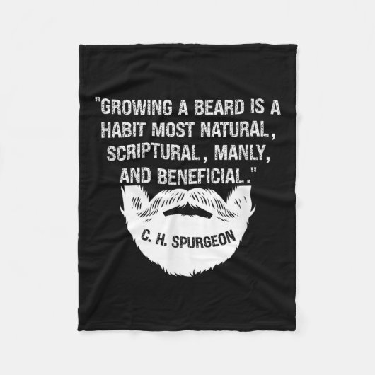 Männer, die einen Bart anbauen, sind natürlich. Fleecedecke (Vorderseite)