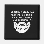 Männer, die einen Bart anbauen, sind natürlich. Magnet (Vorne)