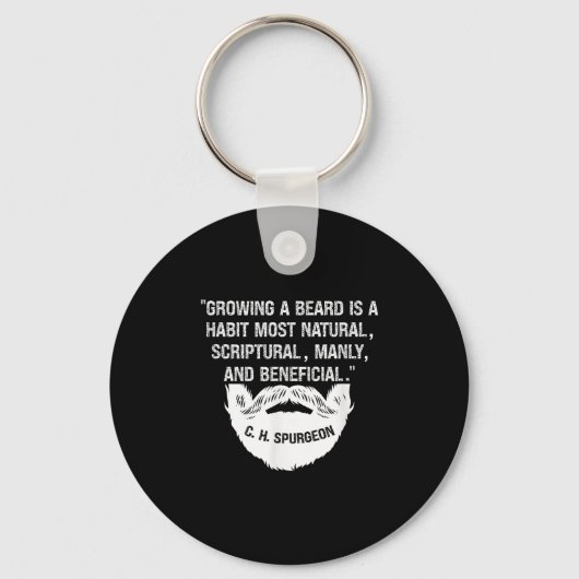 Männer, die einen Bart anbauen, sind natürlich. Schlüsselanhänger (Vorderseite)
