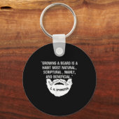 Männer, die einen Bart anbauen, sind natürlich. Schlüsselanhänger (Vorderseite)