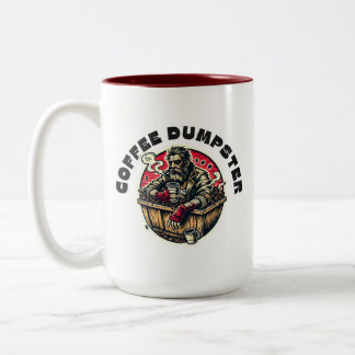 Männer, die gerne Kaffee trinken und gut lachen Zweifarbige Tasse