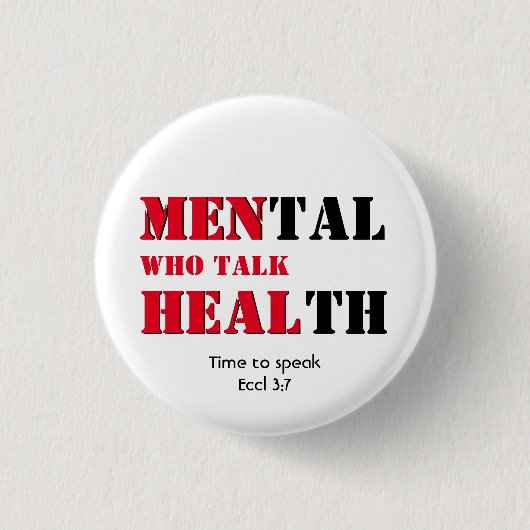 MÄNNER, DIE GESUNDHEIT SPRECHEN BUTTON (Vorderseite)