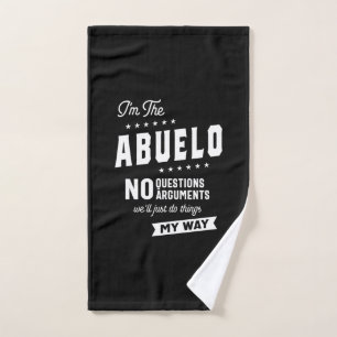 Männer, die ich die Abuelo ohne Fragen Argumente Handtuch