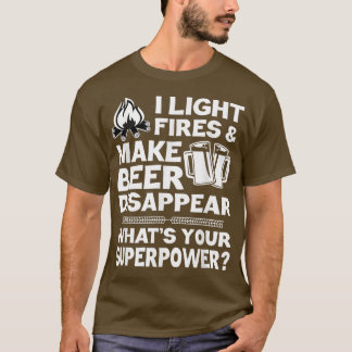 Männer, die ich Feuer anzünde und Bier verschwinde T-Shirt