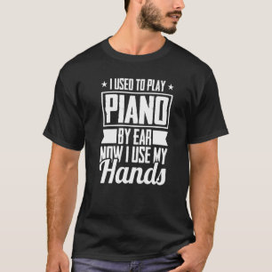 Männer, die ich früher Klavier spielte, benutze ic T-Shirt