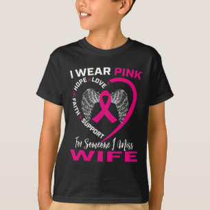 Männer, die ich für meine Ehefrau Pink trage Brust T-Shirt