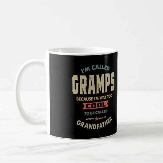 Männer, die ich Gramps Cool Opa-Geschenk nenne Kaffeetasse (Links)
