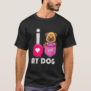 Männer, die ich Liebe mein Hund Mops Vater Pugvate T-Shirt