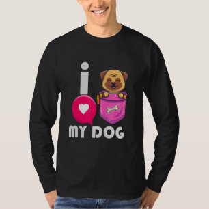 Männer, die ich Liebe mein Hund Mops Vater Pugvate T-Shirt
