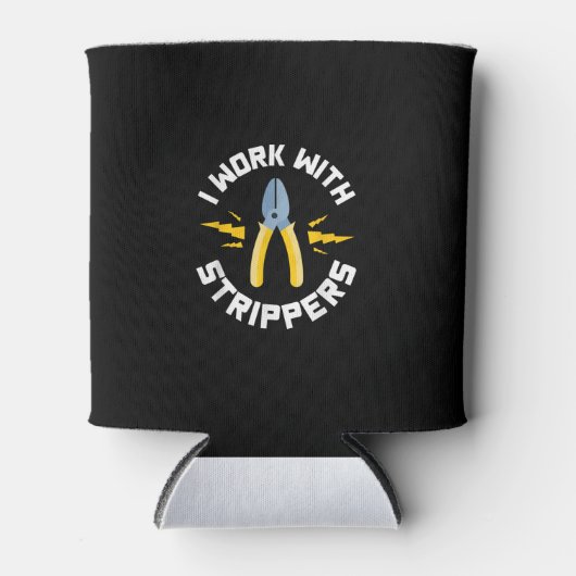 Männer, die ich mit elektrischer Gewerkschaft arbe Dosenkühler (Vorderseite)