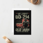 Männer, die ich nicht perfekt kann, ich habe einen mitteilungskarte (Vorderseite/Rückseite Beispiel)