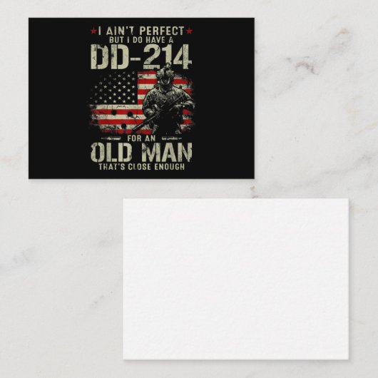 Männer, die ich nicht perfekt kann, ich habe einen mitteilungskarte (Vorne/Hinten)