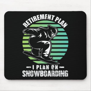 Männer, die ich planen Snowboarden Shirt Rasen Sno Mousepad