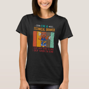 Männer, die ich Technischer Schubladen bin, halten T-Shirt