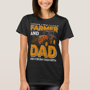 Männer, die ich zwei Titel Bauer und Vater Landwir T-Shirt