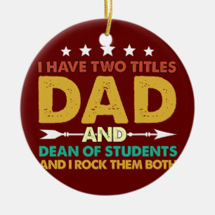 Männer, die ich zwei Titel habe Vater und Dekan de Keramik Ornament