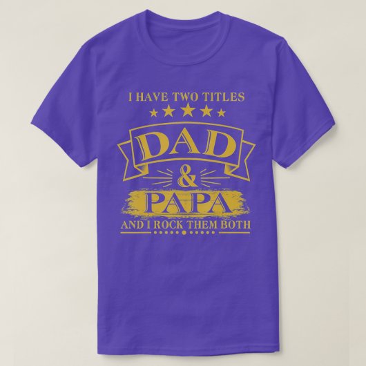 Männer, die ich zwei Titel Vater und Papa lustige T-Shirt (Design vorne)
