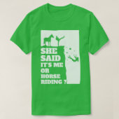 Männer, die ihr Ich oder Pferd reiten Witziges Ges T-Shirt (Design vorne)