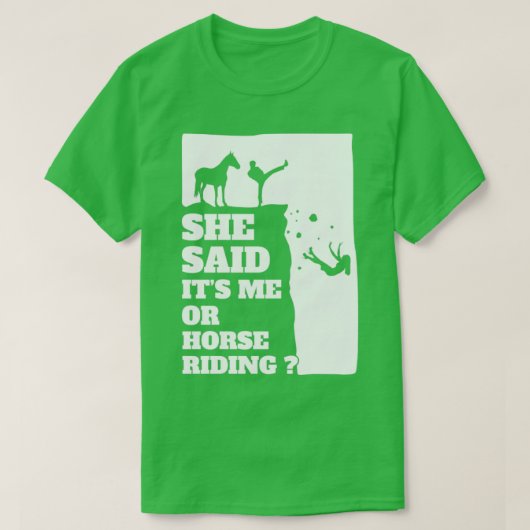 Männer, die ihr Ich oder Pferd reiten Witziges Ges T-Shirt (Design vorne)